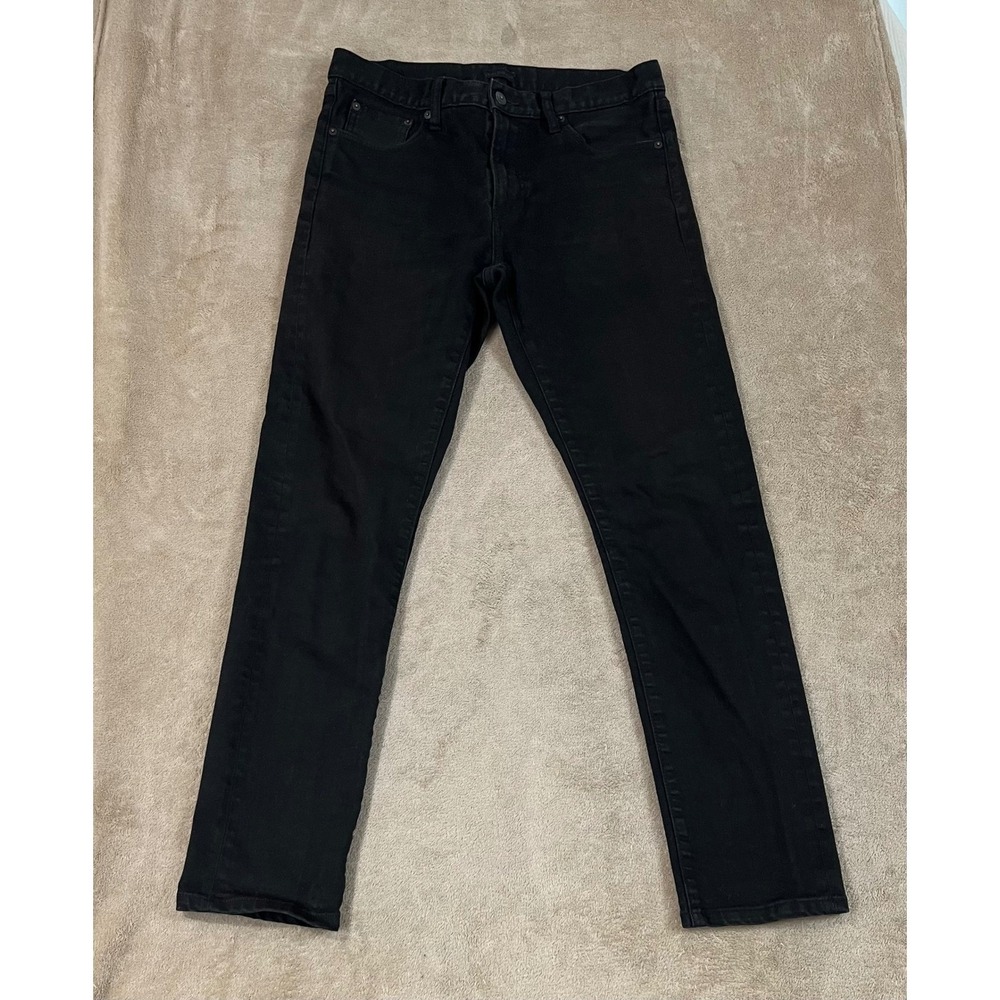 Uniqlo Skinny Jean Men's 34"(31) Inseam Size 32 Black Cotton GOOD